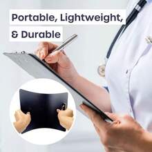 2/4个A4尺寸书写板 - 黑色书写板，金属夹，适用于笔记、纸张、文件和图纸（黑色） - A4 - 查看 4