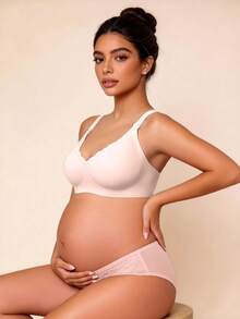 3pcs Maternity Nursing Bras With Front Closure, Comfortable Nursing Bras - Multicolor - View 3