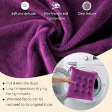 ELFJOY - Juego de 2 cojines mecedoras grandes con corbatas respaldo alto y cojín de asiento color morado - Morado - Ver 4