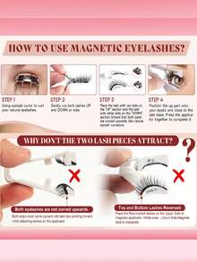Asiteo 2Pairs Magnetic Lashes Half Eyelashes No Glue Short Magnet Eyelash Natural Look Cat Eye Half Lashes Reusable Magnetic False Eyelashes Adhesive-Free For Eyelash Extensions,Suitable For Slouchy People,Makeup Blogger,Giving Gifts To Women Strip Lashes, Lashes, Eyelashes,Fake Lashes,Magnetic Eyelashes,Magnetic Eyelashes Natural Look,Gift For Women,Girls,Party Supplies,Wedding Gifts - Black - View 5