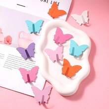 Butterfly Wall Hooks, Strong Adhesive No Drilling Needed, Bathroom Kitchen Door Closet Organizer Hooks, Damage-Free - Multicolor - View 5