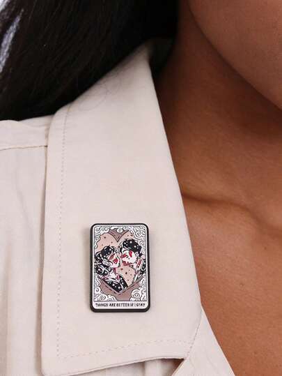 1pc "If I Stay, Everything Will Be Better" Enamel Brooch, American Punk Band Album Cover Brooch, Lapel Pin, Jewelry Accessory