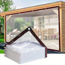 1 Stück wasserdichte transparente Kunststoff-Regenhülle - Strapazierfähige UV-beständige staubdichte Überdachung geeignet für Garten, Balkon, Gewächshaus - Wasserdichter Kunststoff-Sonnenschutz für Sukkulenten, Blumen, Haustierunterkünfte - A - Übersicht 6