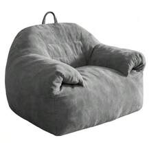 Oversized Cloud-Like Bean Bag Chair With Integrated Top Handle For Effortless Mobility And Cozy Living Space Integration - Grey - View 7