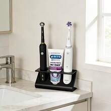 1/2/3pcs 3-Slot Electric Toothbrush And Toothpaste Storage Rack, Bathroom Organizer Rack, Sink Storage Rack, Razor Holder, Home Bathroom Decor, Back To School Decor, Suitable For Home And Bathroom, Ideal Home Storage - Multicolor - View 3