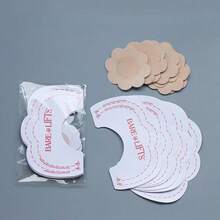 10/20pcs Ultrathin Invisible Breast Petals - Transparent Bust Support Tape For Backless & Strapless Dresses, Seamless Cleavage - Multicolor - View 7