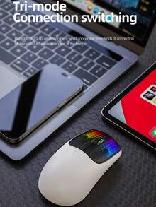 X5RGB 三模式无线鼠标，轻巧电竞游戏蓝牙/无线/有线鼠标 - 查看 4