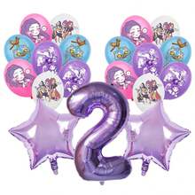 Authorized Purple Witch Themed Music Party Decorative Balloons, Cool Girl Children's Birthday Party Latex Balloon Decoration Set, Includes Purple Pentagram Balloons And Number Balloons, Suitable For Baby Shower Cake Table Party Supplies Gifts Toys Balloons - Balloon Set - View 21