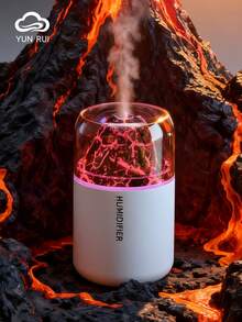 1个迷你火山造型台灯，室内桌面装饰夜灯，7种可调节灯光颜色，迷你台灯带香薰功能，适用于卧室、桌面、家居装饰、派对、生日和节日礼物 - 火山型 - 查看 11