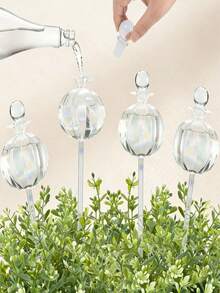2/4pcs Automatic Self Watering Cactus Shaped Spikes, Automatic Watering System, PVC Material, Narrow Mouth Design Extends Watering Time, Suitable For Indoor & Outdoor Plants, Essential For Spring & Summer Potted Plants - Multicolor - View 11