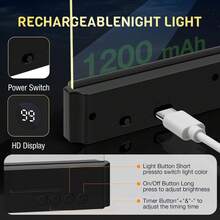 Rechargeable LED Flat Panel Reading Light, With 3 Color Temperatures And Timer Function, Dimmable Panel Lamp, Suitable For Bedside Reading At Night, An Interesting Gift For Readers - Book Light - View 4