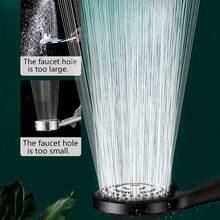 Handhållet och väggmonterat duschmunstycke, stora spruthål, lämplig för badrum, med duschsprutning och boostfunktioner - justerbart duschmunstycke, handhållet duschmunstycke, högtrycksduschmunstycke, tillverkat av hållbar plast, enkel att installera - Duschmunstycke - Visa 3