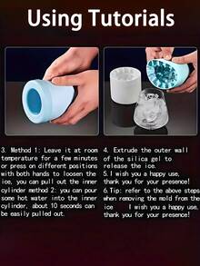 3/2/1 件装便携式冰格，60/40/30 孔圆柱形 3D 制冰器，易脱模硅胶冰格，挤压杯制冰器，带盖硅胶冰桶，易脱模圆柱形冰格 - 彩色 - 查看 7