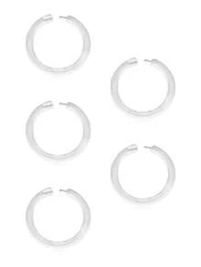 16G Clear Piercing Retainers Flexible Cartilage Helix Daith Rook Tragus Earring Retainer Bioflex Plastic Nose Septum Rings Lip Eyebrow Rings Belly Rings Piercing Retainer - Clear - View 5