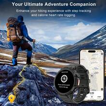 Reloj inteligente GAWSUG de 1,52 pulgadas para hombres (con función de llamada), 100 modos deportivos, monitoreo del sueño, podómetro, fondo de pantalla personalizable, adecuado para hombres y mujeres, batería de 1000mAh - Ver 3