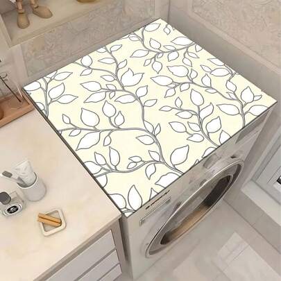 1pc Silica Gel Washing Machine And Dryer Top Pad, Washing Machine Dust Cover, Kitchen Accessory, Anti-Slip, Suitable For Laundry Room, Bathroom, Home Decor And Room Decor, Multiple Styles Available