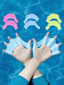 Bộ 3 phụ kiện bơi lội: Vây tay + Kẹp mũi + Kính bơi, Thích hợp cho người lớn, Tặng kèm vây bơi, Kẹp mũi silicon chống trượt, Kính bơi unisex, Thiết bị bơi lội, Đồ dùng bơi ngoài trời, Chất liệu silicon, Vây bơi, Thích hợp cho hồ bơi, bãi biển và tập luyện lặn, Vật dụng cần thiết cho bãi biển - Nhiều màu - Xem 10