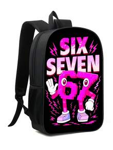 17-Inch Pixel Game Style Backpack, Adjustable Shoulder Straps, Suitable For School, Travel, Commute, Unisex Lightweight Casual Bookbag - 17 Inch Backpack - View 9