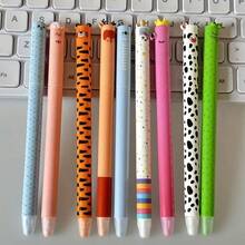 Juego de 9 bolígrafos redondos con forma de animales, borrables, con recambios de tinta azul de 0,7 mm; escritura suave y neutra que permite borrar fácilmente los errores, ideal para exámenes, ejercicios de práctica y toma de notas de estudiantes; útiles escolares/regalos de Navidad/regalos del Día de San Valentín - Conjuntos - Ver 2