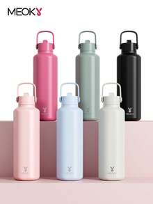 Meoky 18oz/24oz Insulated Tumbler With 2 Spout Lid And Straw, Insulated Cup, Keep Cold 24H, Leak-Proof, Insulated Coffee Mug Stainless Steel Travel Mug, Double Wall Stainless Steel Sports Water Bottle For Sports, Gym, Travel, And School - Multicolor - View 2