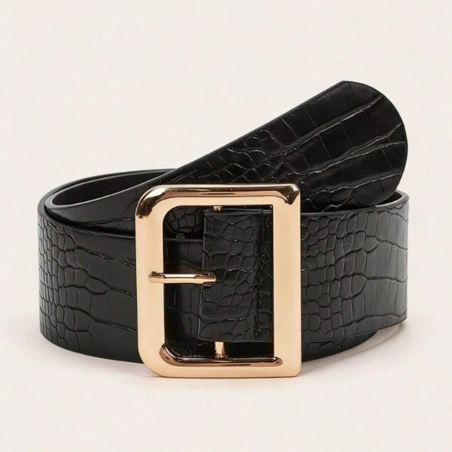 Women's Fashion Versatile Belt, Suitable For Daily Wear - Black - View 1