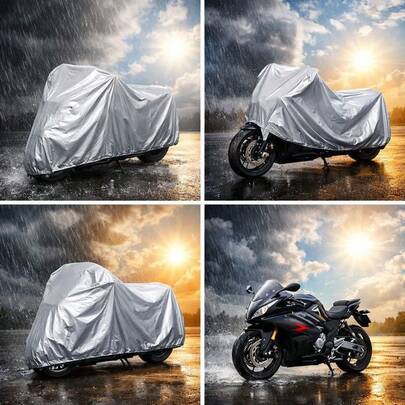 Cubierta Impermeable Universal XXXL para Moto, Bicicleta y Triciclo Eléctrico – Funda Protectora para Exterior, Resistente a Lluvia, Sol, Polvo y Viento, Uso Todo el Año, Cobertura Completa y Ajuste