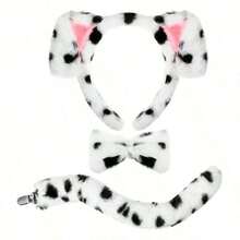 2026 Dalmatian Ear Headband, Plush Realistic Animal Ear Cosplay Accessory, Fresh And Sweet - View 5