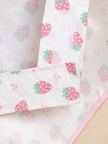 1 pieza Impermeable con capucha con estampado de perros y gatos con frutas y tiras reflectantes para perros pequeños y medianos - Rosa - Ver 7