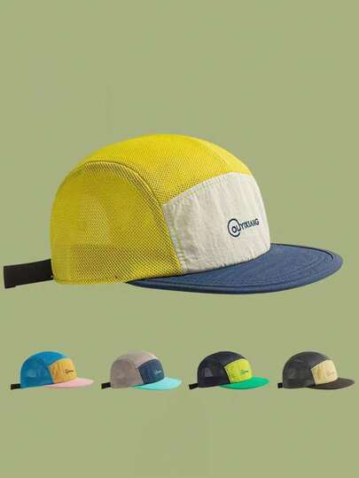 1pc Unisex Breathable Mesh Baseball Cap, Lightweight Perforated Vintage Design, Outdoor Sports Sunhat For Men And Women, Suitable For Daily And Outdoor Activities