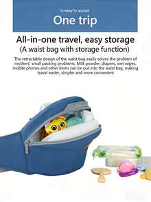 4-In-1 Baby Carrier Waist Stool, Lightweight Multifunctional Infant Carrier For Outdoor Use, All Seasons - Royal Blue - View 10