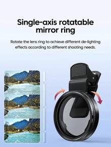 52mm Universal Round Polarizing Lens Filter Kit, Portable CPL Filter Set For Camera Lens, Suitable For IPhone 16 15 14 13 - Polarizing Filter - View 8