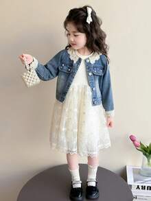 Tween Girls Dresses - Apricot Dress - View 6