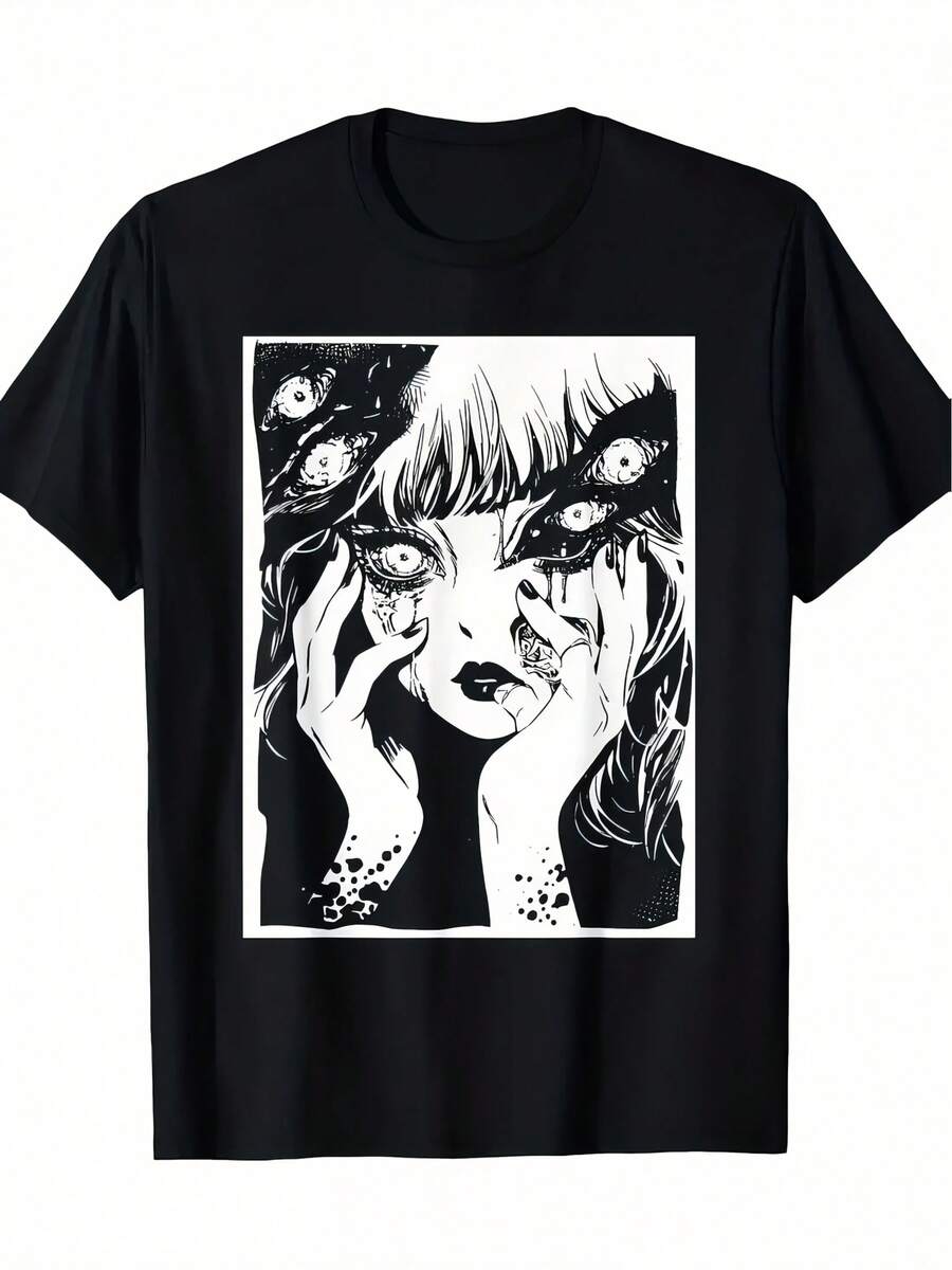 Men T-Shirts - 黑色 - 查看 1