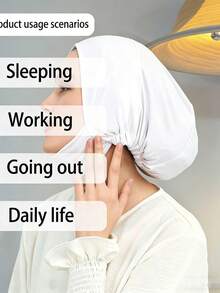 2pcs Hijab Beanies Cap Undercaps Slouchy With Elasti Non-Slip Caps Under Scarf For Women - Color - View 6