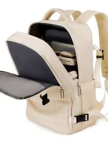 Mochila expandible, bolsa escolar de gran capacidad para hombres, equipaje para viajes de negocios, mochila, bolsa de viaje, bolso para computadora de mujer - Verde militar - Ver 4