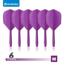 HUANQU 6 PIÈCES 2BA Plumes de fléchettes professionnelles universelles à filetage, Set de plumes de fléchettes d'une seule pièce, plumes de fléchettes professionnelles, anti-collision, ne se plient pas facilement, accessoires de fléchettes, manches de fléchettes universels 70 mm/75 mm/80 mm court/moyen/long, 8 options de couleurs - Multicolore - Voir 13