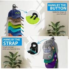 1pc/2pcs Hat Storage Organizer Rack Baseball Cap Holder Wall-Mounted Hat Rack - Strong Load-Bearing Capacity, Multi-Function Closet Organizer For Home And Office, Space-Saving Display For Caps, Easy Mounting, Durable Construction, Tidy Closet And Dorm Room Display, Ideal Gift For Colleagues, Friends, And Family - White - View 3