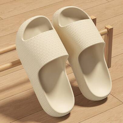 MAOLI Women's Solid Color Anti-Slip Wear-Resistant House Slippers, Summer Beach Sandals, Suitable For Daily Casual, Vacation, Bathroom, Beach; Unisex Men's Summer Sandals