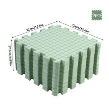 Bộ 4/9 tấm lót định hình đan móc, được thiết kế dành cho các dự án đan và móc, làm từ chất liệu lưới dày dặn, phù hợp cho việc thêu hoặc móc, tuyệt vời để cất giữ đồ may vá và đồ thủ công, lý tưởng cho người mới bắt đầu và làm quà tặng, có màu xám và xanh lá cây. - Rào chắn dệt - Xem 13