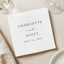 15-500张定制情人节餐巾纸，三层个性化婚礼餐巾纸，清晰印刷，是单身派对、新娘送礼会、订婚派对、欢迎晚宴的完美餐桌装饰，也是情侣、爱人和家人理想的鸡尾酒餐巾纸，以及定制生日餐巾纸。 - 白色 - 查看 8