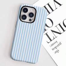 Ốp điện thoại Burgi kẻ sọc màu xanh hải quân, tương thích với iPhone 16, 15, 14, 13, 12 Pro Max, quà tặng cho phụ nữ và các cặp đôi. - Nhiều màu 3 - Xem 3
