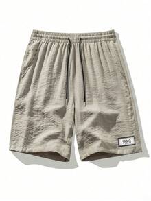 Quần short thể thao nam mùa hè, nhanh khô, thoáng khí, quần short thời trang thường ngày ngoài trời. - Màu Khaki - Xem 2