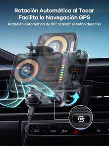REMAX 15W Wireless Car Charger Phone Mount With Colorful Ambient Light, Infrared Auto-Open & Auto-Clamping, One-Touch 90° Rotation, Stable Vent Hook, Fits 4.0–7.2 In Phones & Cases, Car Accessories, Car Essentials, Car Stuff - F18 - View 5