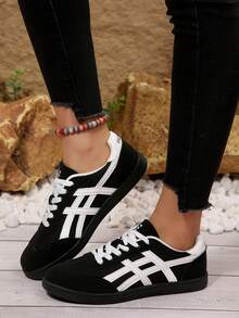 2026 Women's Casual Sneakers, Soft Sole Comfortable Shoes, Flat Shoes, Running Shoes - Black - View 2