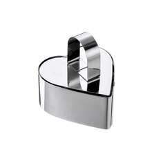 3-Inch Stainless Steel Round, Square, Triangle, Flower, Heart Shaped Cake Cutter Set (Includes 1 Pusher And 1 Mold Ring); Round Pastry Cutter, Pastry Round Ring, Mousse Mold With Pusher Ring Mold, Perforated Mousse Ring, Stainless Steel Cookie Cutter - Silver - View 12