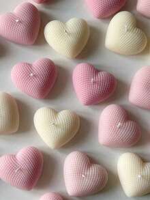 3件套（大/中/小）编织心形硅胶模具，DIY情人节礼物，心形手工皂、蜡烛、石膏、树脂工艺模具 - 3PCS - 查看 7