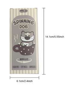 4pcs Rotating Teacup Puppy Pen, Creative Gel Pen, Black Ink Quick Dry, Cute Cartoon Decompression Pen For Children As A Gift, Practicing Handwriting, Journaling - Multicolor - View 6