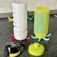 独立式水瓶晾干架，配备快速通风系统，提高晾干效率，节省台面空间，适用于各种水瓶、马克杯和玻璃杯，适合厨房和办公室使用。 - 彩色 - 查看 10