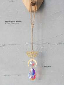 1 chiếc đèn thả pha lê Sun Catcher trang trí sân vườn - Nhiều màu - Xem 12