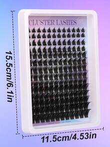 Himirell 168片D型卷翘漫画睫毛簇，混合8-18mm仙女款睫毛簇，轻盈自然柔软舒适，DIY单根假睫毛，易于佩戴，可重复使用，适合日常妆容 - D - 查看 4